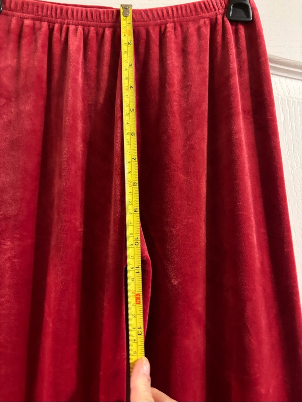 Supersoft stretchy red velvety boho chic flared leggings pants NWOT women’s S - Picture 4 of 7